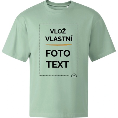 Oversized tričko s potiskem zelená