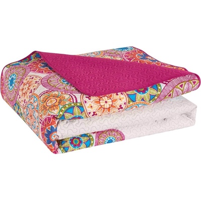 DecoKing Obojstranný prehoz z mikrovlákna Barbra ružový 170x210