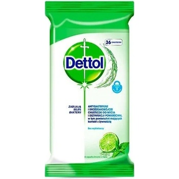 Dettol Antibakteriálne utierky na povrchy Limetka a Mäta 36 ks