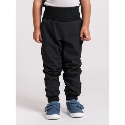 Unuo Softshellové kalhoty batolecí s fleecem Street černá