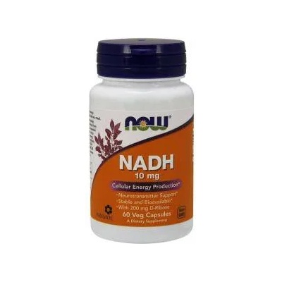 NOW НАДХ 10 мг. - NADH + 200 мг. Ribose - 60 капсули - NOW FOODS, NF3103