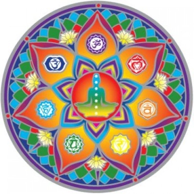 Mandala okenná nalepovacia - Sedem čakier