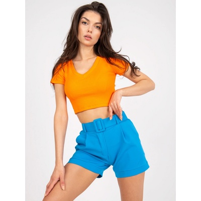 Elegantní šortky S OPASKEM -DHJ-SN-15776.01PBLUE MODRÉ