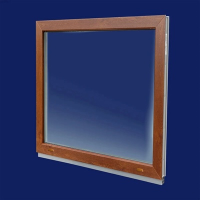 DOMO-OKNA Fixní okno zlatý dub 800 x 800 mm