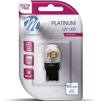 m-tech LED W21W T20 15x2835SMD CANBUS White крушка (LB828W-01B)