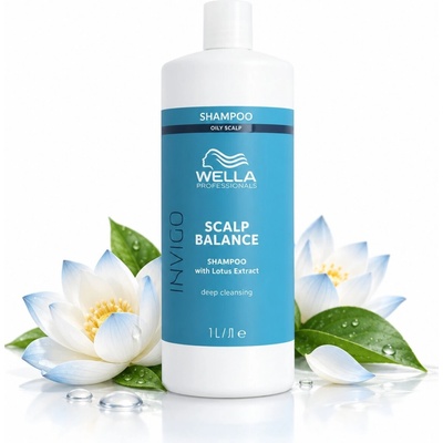 Wella Professionals Invigo Scalp Balance Oily Scalp Shampoo hloubkově čisticí šampon pro mastné vlasy 1000 ml