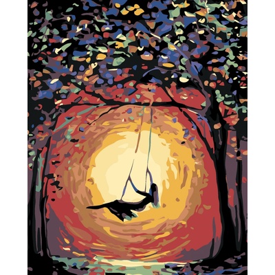zuty Malování podle čísel na houpačce 80 x 100 cm vypnuté plátno na rám