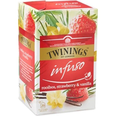 TWININGS Čaj ROOIBOS, JAHODA A VANILKA 20 sáčků 40 g