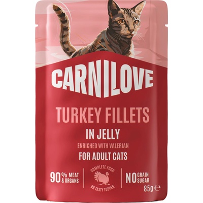 CARNILOVE pre dospelé mačky morka s valeriánou lekárskou v želé 85 g