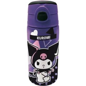 KUROMI Термо бутилка за вода Kuromi Popart 500 мл - със силиконова сламка и сгъваема дръжка (262413)