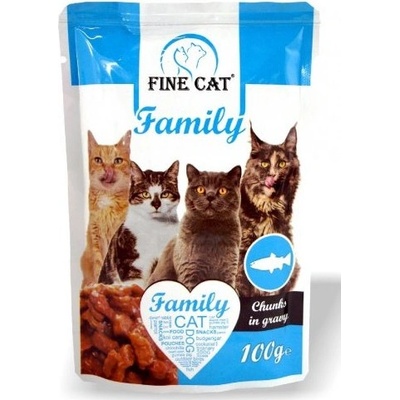 FINE CAT Family s RYBOU v omáčce 100 g