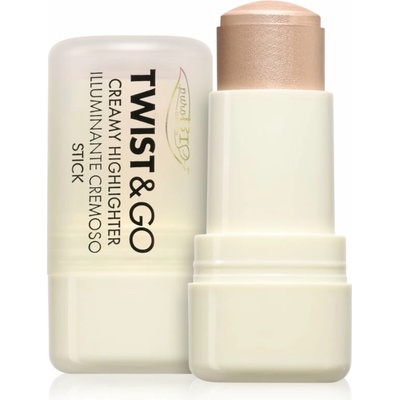 puroBIO Cosmetics Twist&Go krémový rozjasňovač v tyčinke 01 Sparkling Wine 5 g