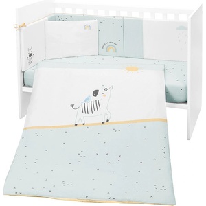 KikkaBoo Бебешки спален комплект 6 части 60/120 Stripy Friends (41101060137) - bobybaby