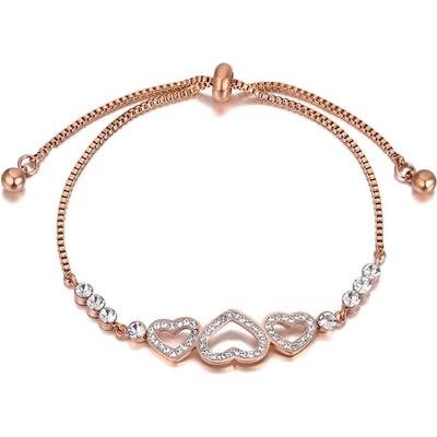 Victoria Filippi Stainless Steel Ocelový Estela chirurgická ocel srdíčko NRB20160/58 Zlatá Nastavitelná