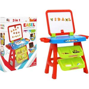 vidaXL 3-в-1 комплект от детски статив и учебно бюро за игра (80341)