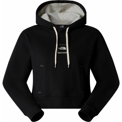 The North Face Cordinates Crop Hoodie čierna biela sivá