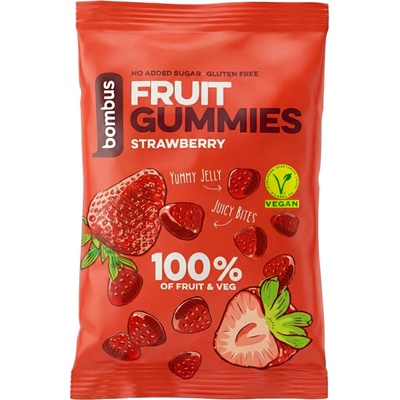 BOMBUS Fruit energy strawberry gummies 35 g