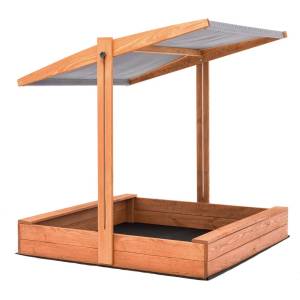Bestent Пясъчник 120 см с импрегниран покрив + агротекстил Grey SLIM (PS120DASZEKSLIM)