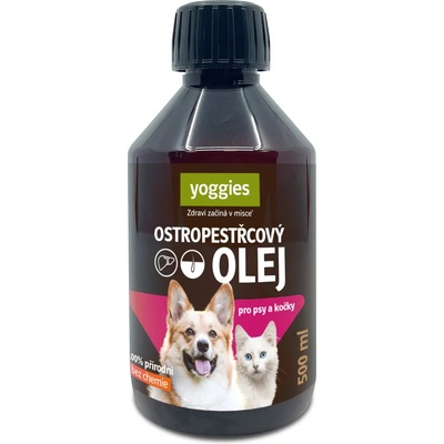 Yoggies za studena lisovaný ostropestrecový olej 500 ml