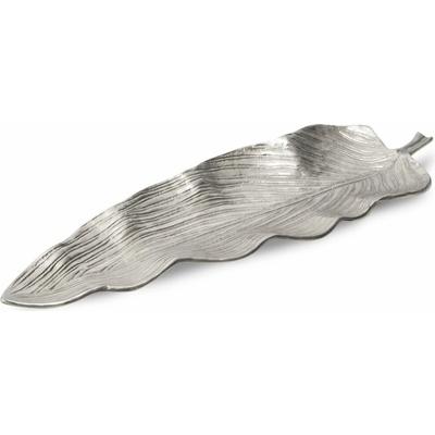 EUROFIRANY DEKORAČNÍ TALÍŘ SARA 03 45 x 16 x 3 cm STŘÍBRNÝ