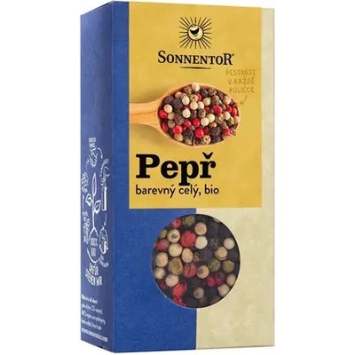 Sonnentor Pepř barevný černý bílý růžový zelený celý bio 50 g
