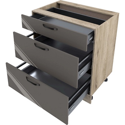 ИРИМ Долен кухненски шкаф Сити АРФ-Антрацит гланц-05-55 80 см