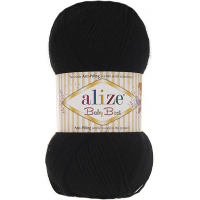 Alize Příze Baby best 60 černá