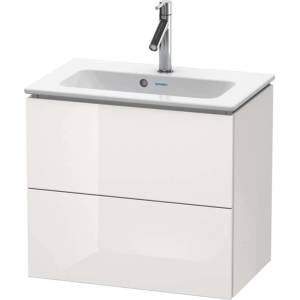 Duravit L-Cube - Шкафче за умивалник „Compact, 55x62x39 см, 2 чекмеджета, лъскаво бяло LC625602222 (LC625602222)