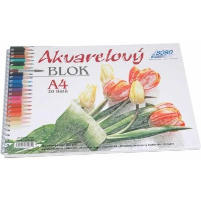 Akvarelový blok A4, čistý, 20 listov