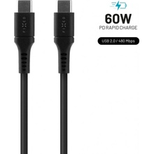 Fixed FIXDLS-CC12-BK Liquid silicone USB-C / USB-C, 1,2m, černý