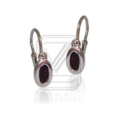 Čištín dětské zlaté bílé zlato s granáty VE 244