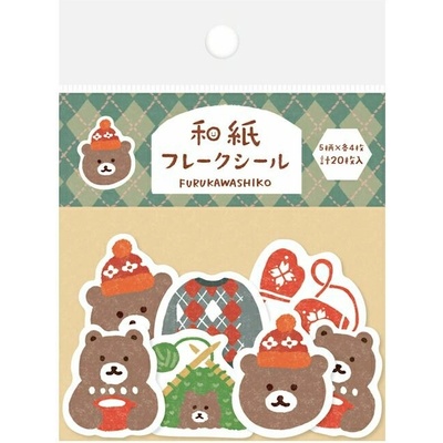 Furukawashiko Flake Seal bear & knitting