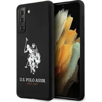 U. S. Polo Assn Калъф за телефон US Polo USHCS21SSLHRBK Silicone Logo за Samsung Galaxy S21, черен (KXG0016969)