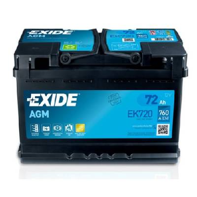 EXIDE Start-Stop AGM 12V 72Ah 760A 278x175x190 - osobní odběr na prodejně