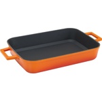 Pentole Agnelli ЧУГУНЕНА ГРИЛ ТАВА slow-cook 22x30 ОРАНЖЕВ (sgt22300o)