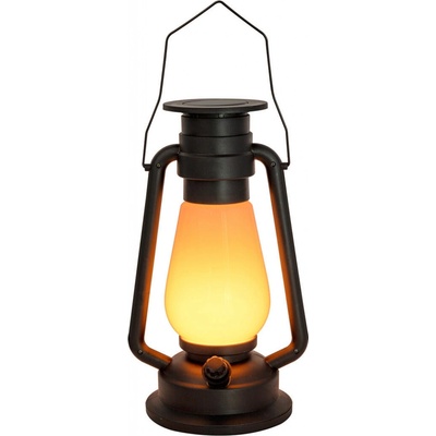 lampa solární PETROLEJKA, 17x14x30,5cm 72LED kov/PH ČER MAT797461 – Zboží Mobilmania