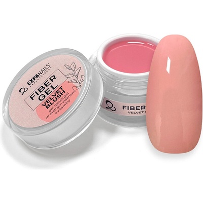 Expa nails Uv Led gel Fiber Velvet Blush zpevňující gel se skelnými vlákny 50 g