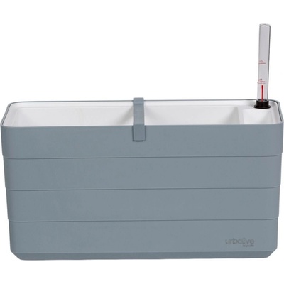 Plastia kvetináč samozavlažovací Berberis šedomodrá + bielý 40 cm