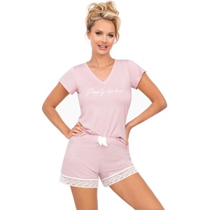 Donna Дамска пижама Piama-Simply-12-Powder-Pink-Powder-PinkV-63780-Powder Pink - Бордо, размер 44