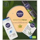 Nivea Men Sensitive Fresh balzám po holení 100 ml + sprchový gel 250 ml + deospray 150 ml dárková sada