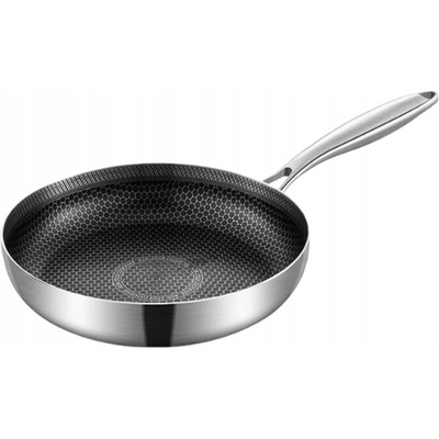 OCELOVÁ PÁNEV 24 cm GASTRONOMICKÁ OCELOVÁ pánev MEDOVÁ PLÁSTEV HEXAGON