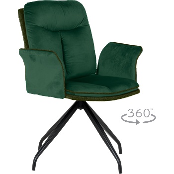 Carmen Трапезен стол marlow - тъмнозелен bf 2