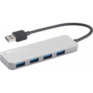 SANDBERG 333-88 USB 3.0 HUB 4-Port 4xUSB 3.0 SuperSpeed Silver