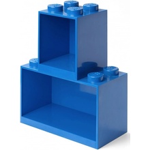 LEGO Brick závesné police, set 2 ks modrá