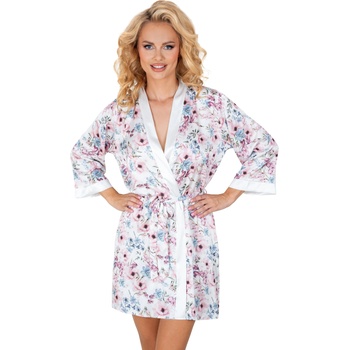 Donna Секси халат Szlafrok-Rosa-Ecru-EcruV-63136-Ecru - Черен, размер 40