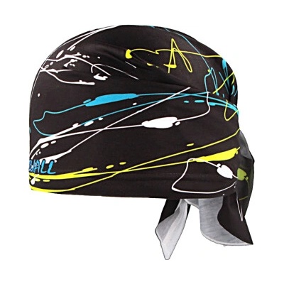 Rituall trojcípý šátek Šmouhy černá/fluo žlutá