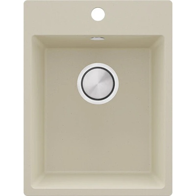 Твоят Стил Бежова кухненска гранитна мивка Рига 40 XL 380 x 500 мм