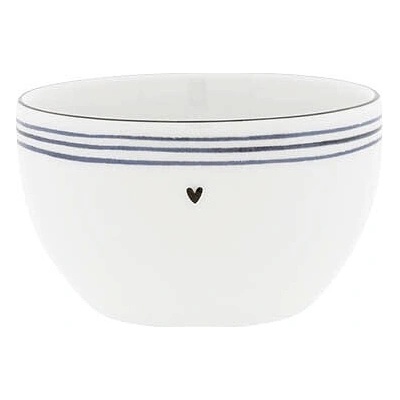 Bastion Collections LI-BOWL-S 002-BL Bowl S White/edge black, modré proužky 12 x 7 cm