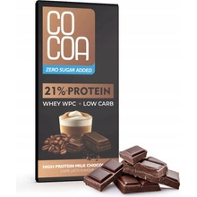Cocoa Proteínová čokoláda Latte bez bieleho cukru 21% WPC 65 g