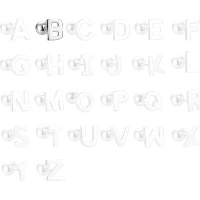 Majya stříbrné náušnice PÍSMENO B 10425